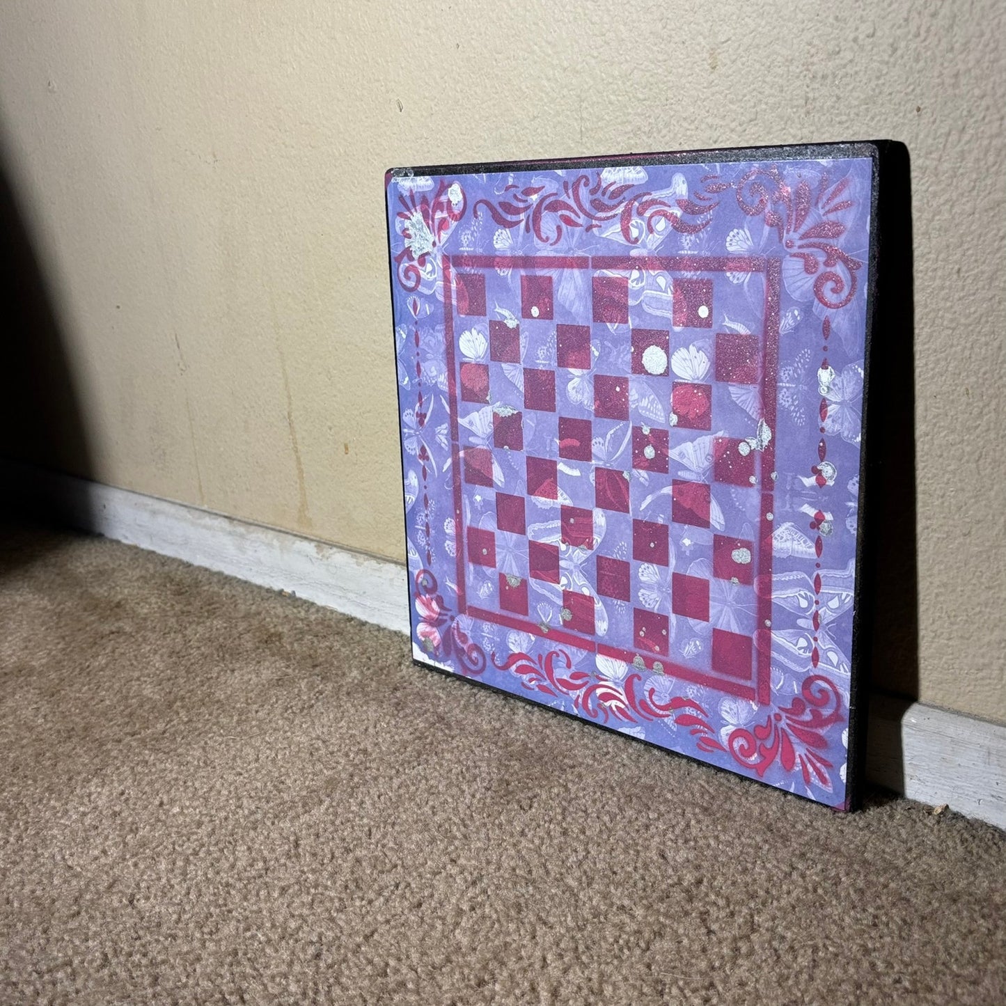 Lavish Purple - Scrapbook Chess Board