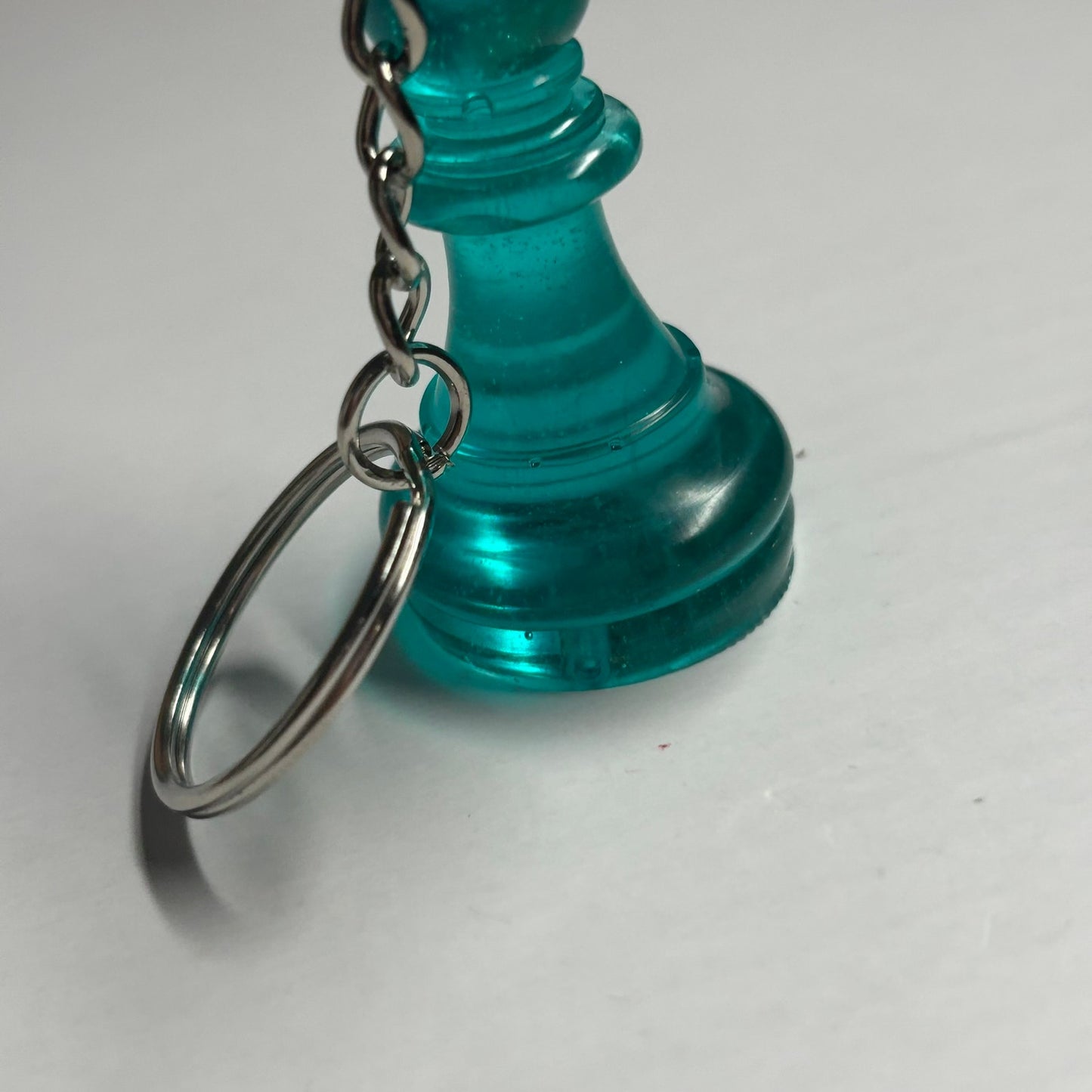 Aqua Transparent Green Bishop - Handmade Resin Keychain