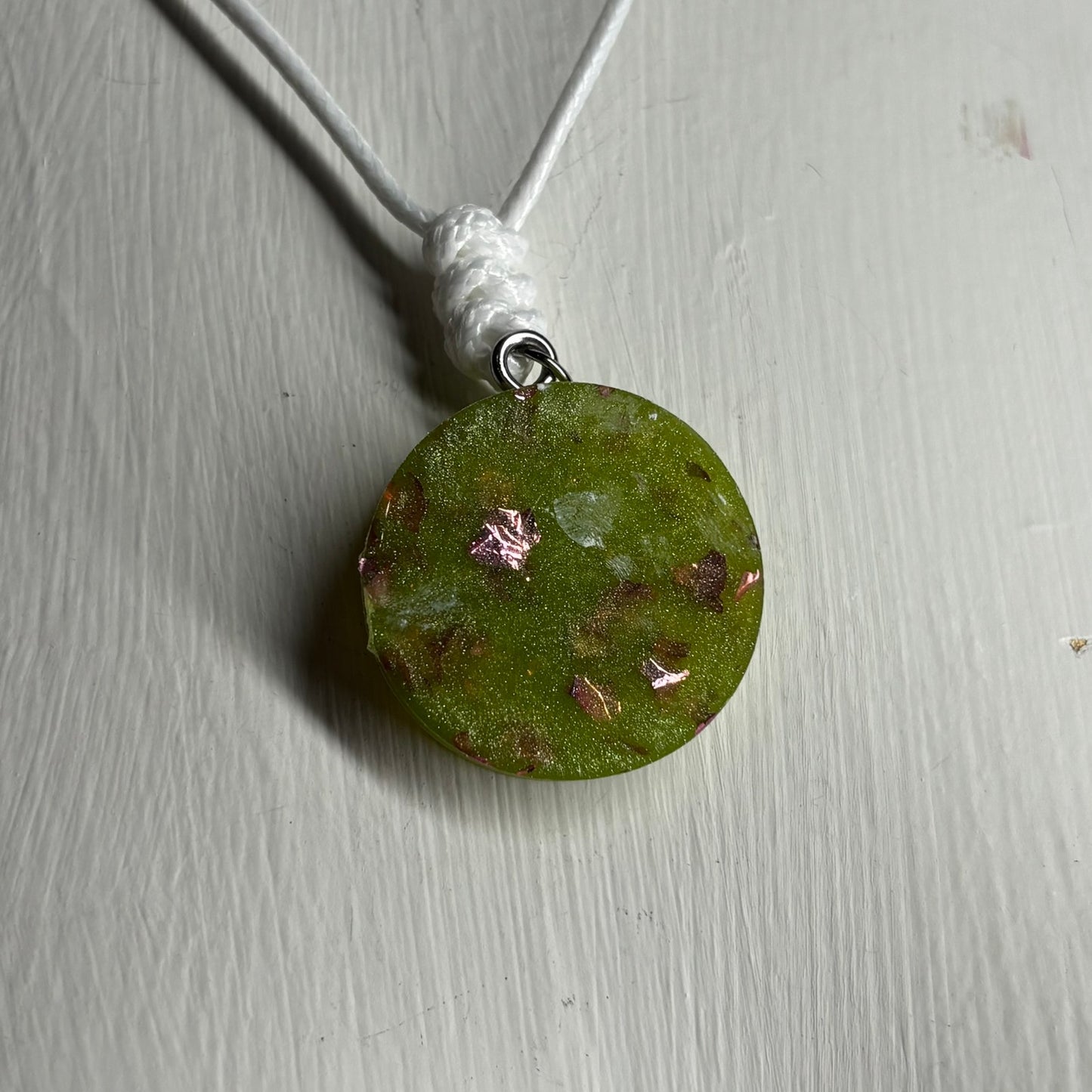 Clean Green Pawn - Handmade Resin Chess Necklace