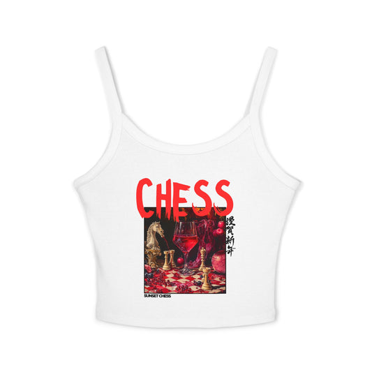 Wine & Chess - Women's White Tank Top