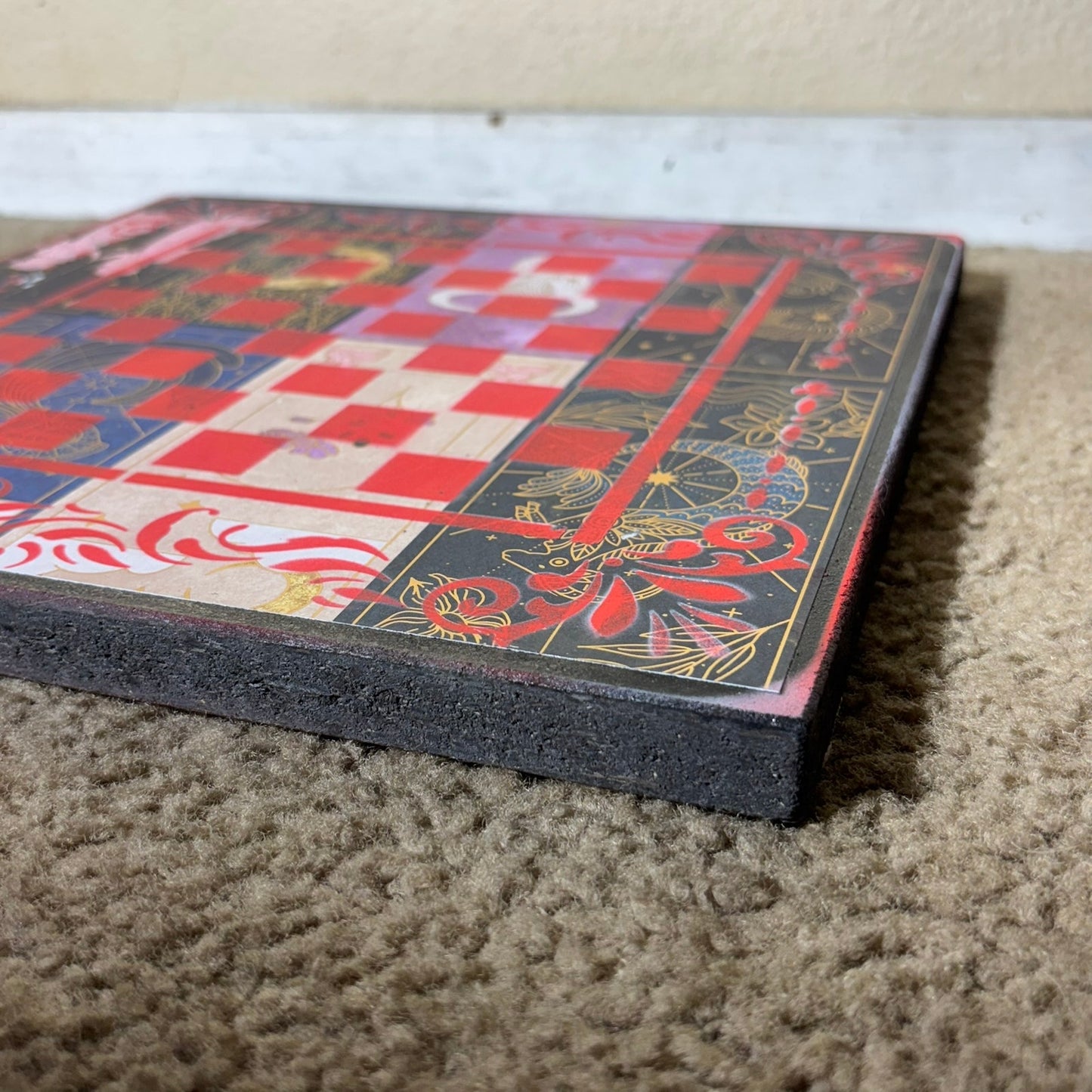 Red Abyss - Scrapbook Chess Board