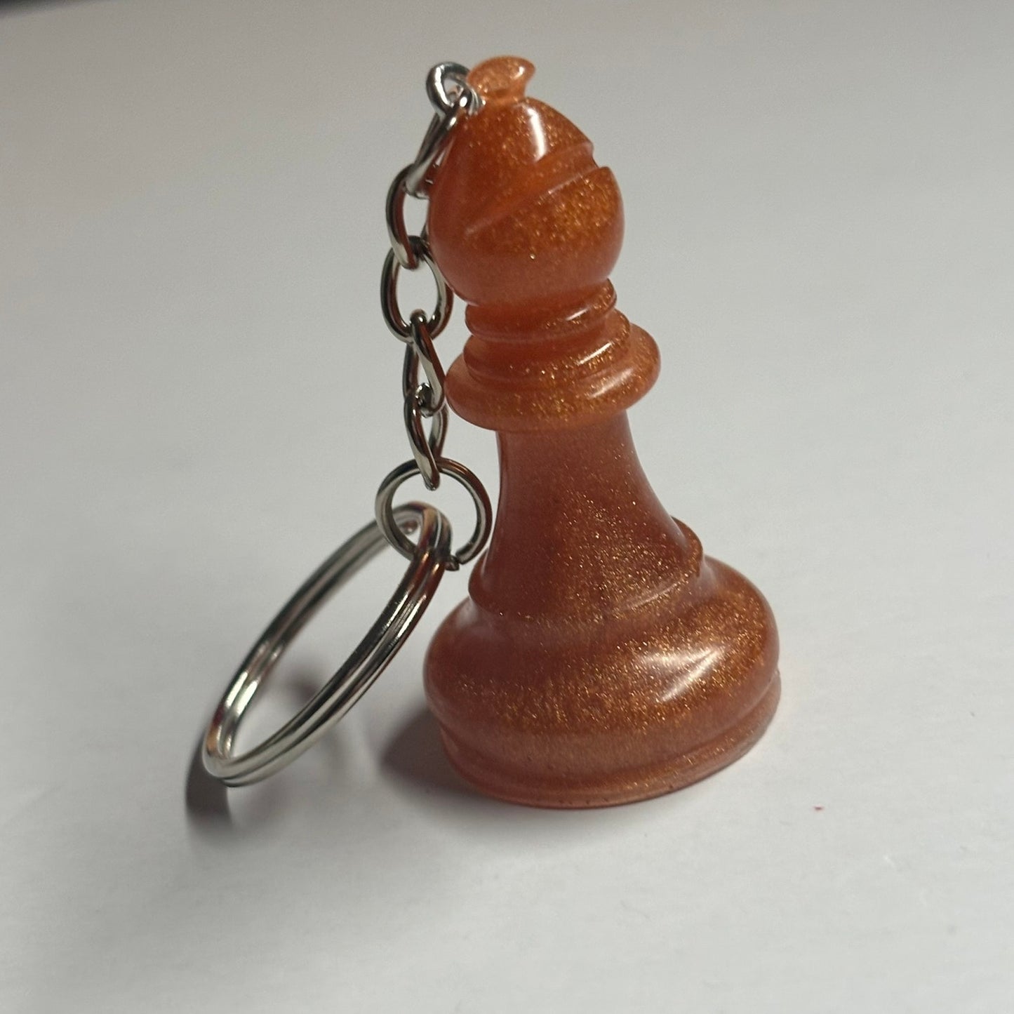 Orange Rustic Bishop - Handmade Resin Keychain