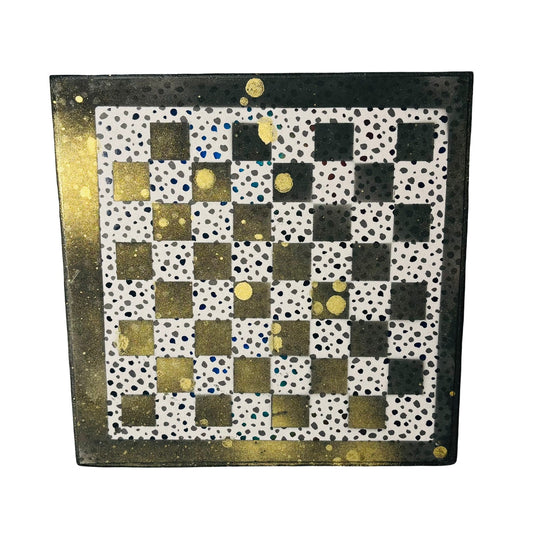 Golden Splatter - Scrapbook Chess Board