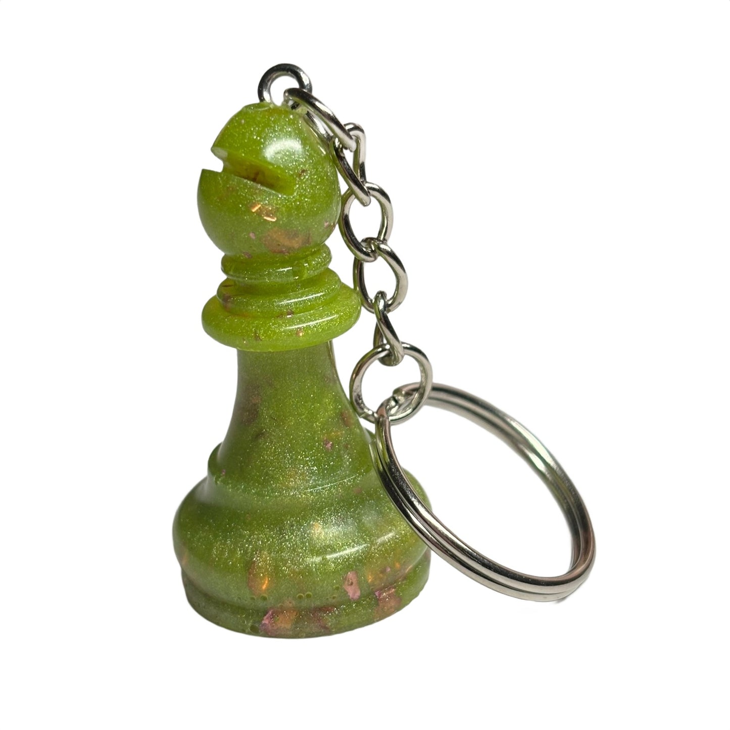 Royal Green Bishop - Handmade Resin Keychain