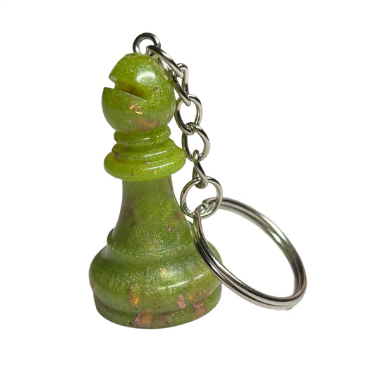 Royal Green Bishop - Handmade Resin Keychain