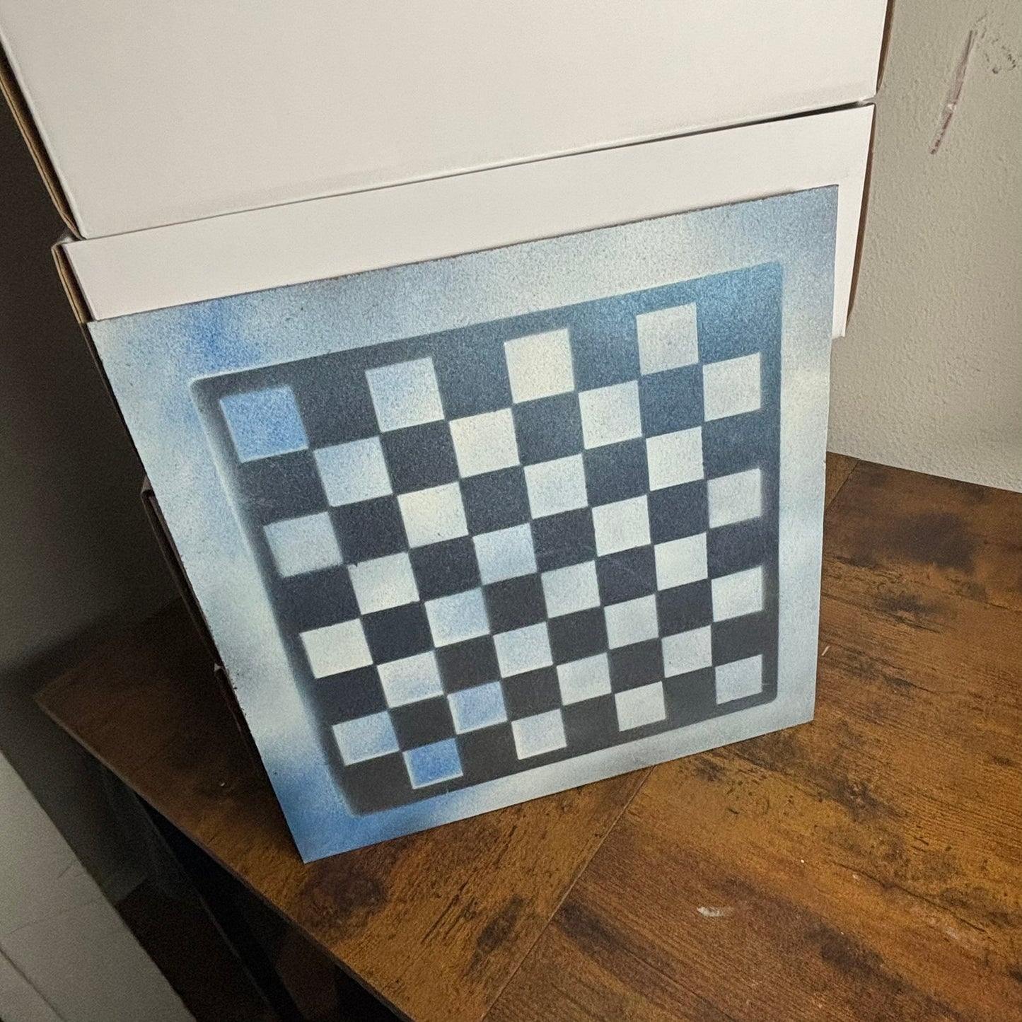 Metallic Blue - Painted Chess Board