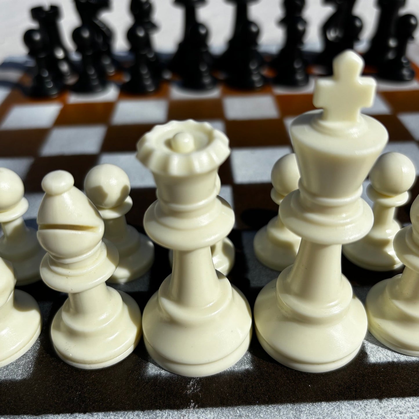 Burned Orange - Painted Chess Set