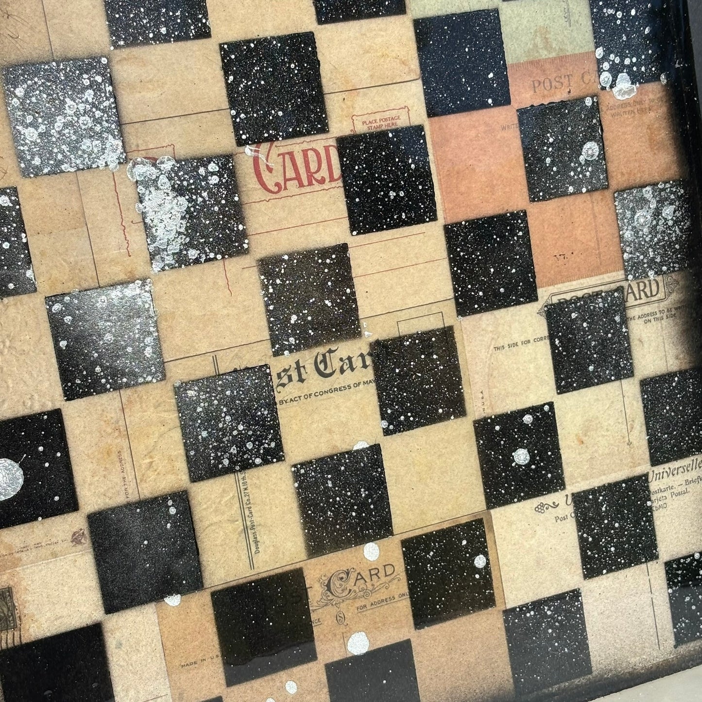Classic Collage - Resin Coated Chess Board