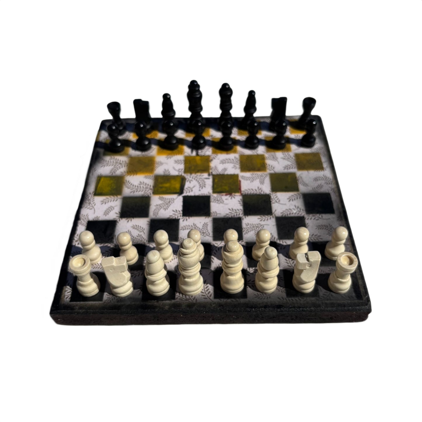 Yellow & Black - Scrapbook Chess Set