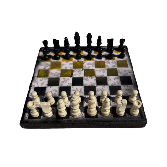 Yellow & Black - Scrapbook Chess Set
