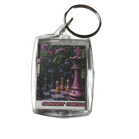 Purple Board - Chess  Photo Keychain