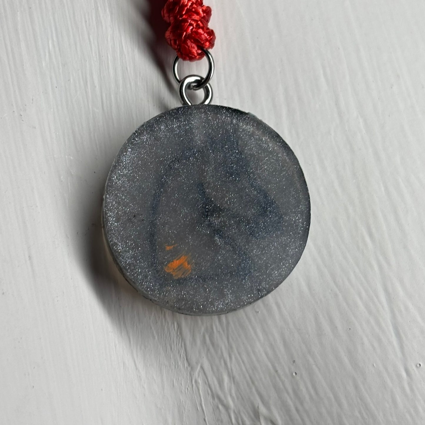 Silver Gray Knight - Handmade Resin Chess Necklace