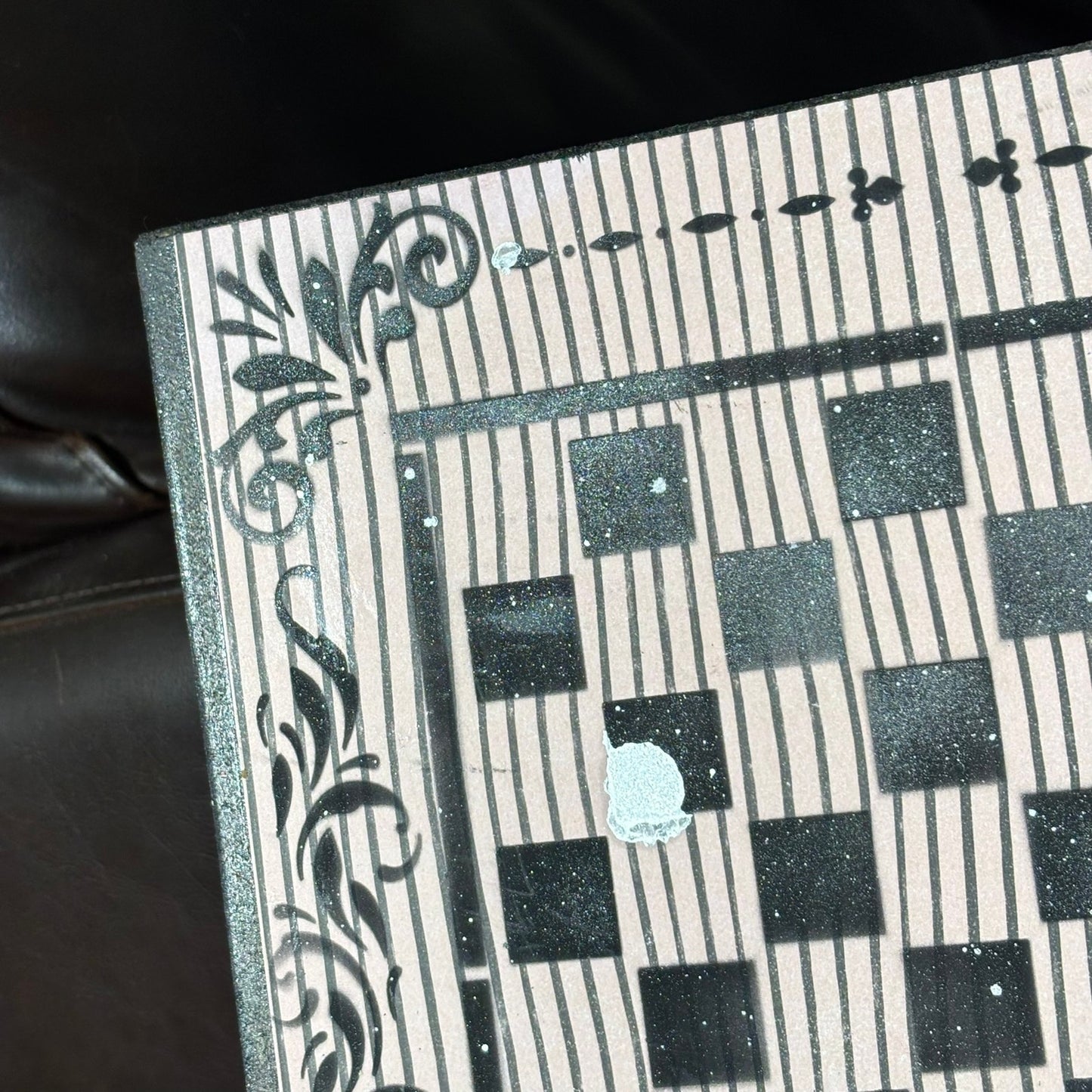 Cream Black - Scrapbook Chess Board