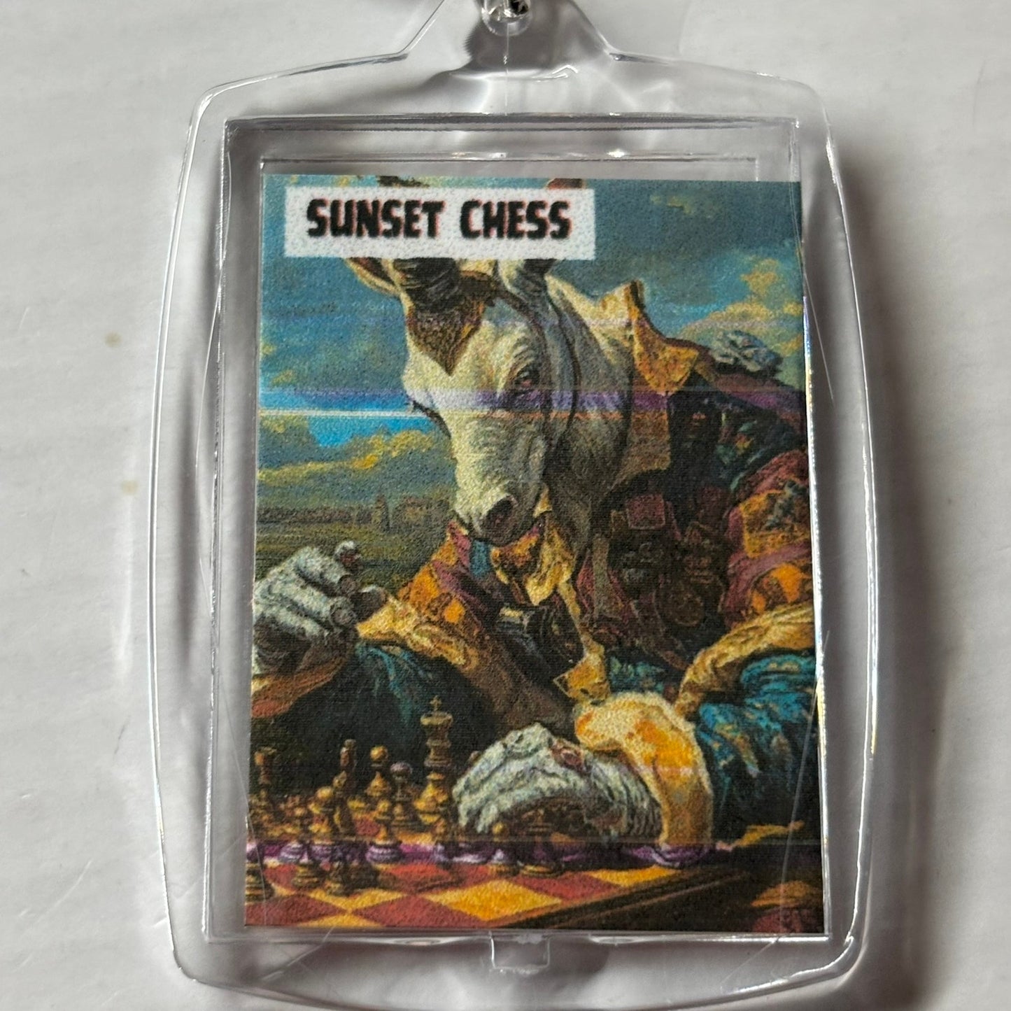 Old Horse - Chess  Photo Keychain