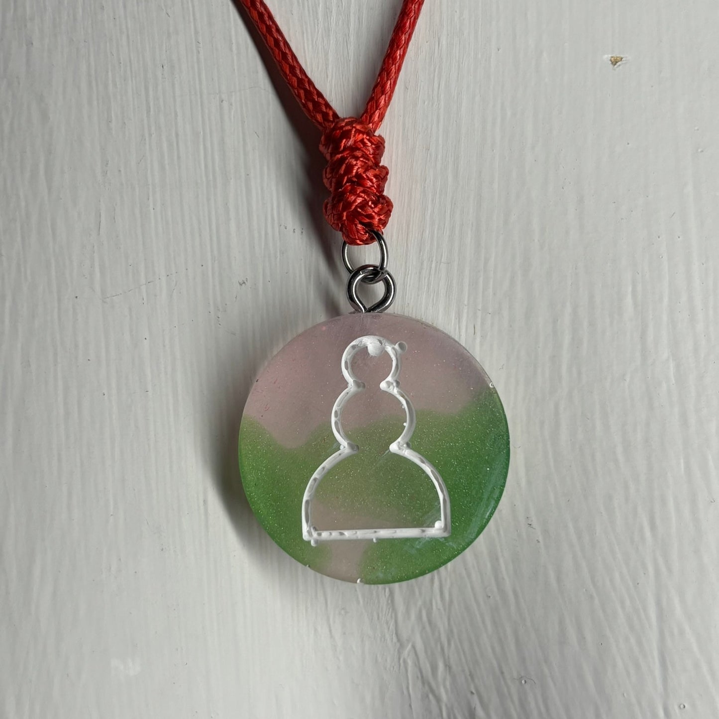 Smooth Pawn - Handmade Resin Chess Necklace