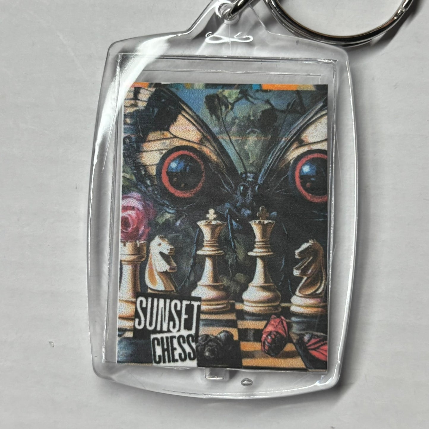Butterfly Wings - Chess  Photo Keychain