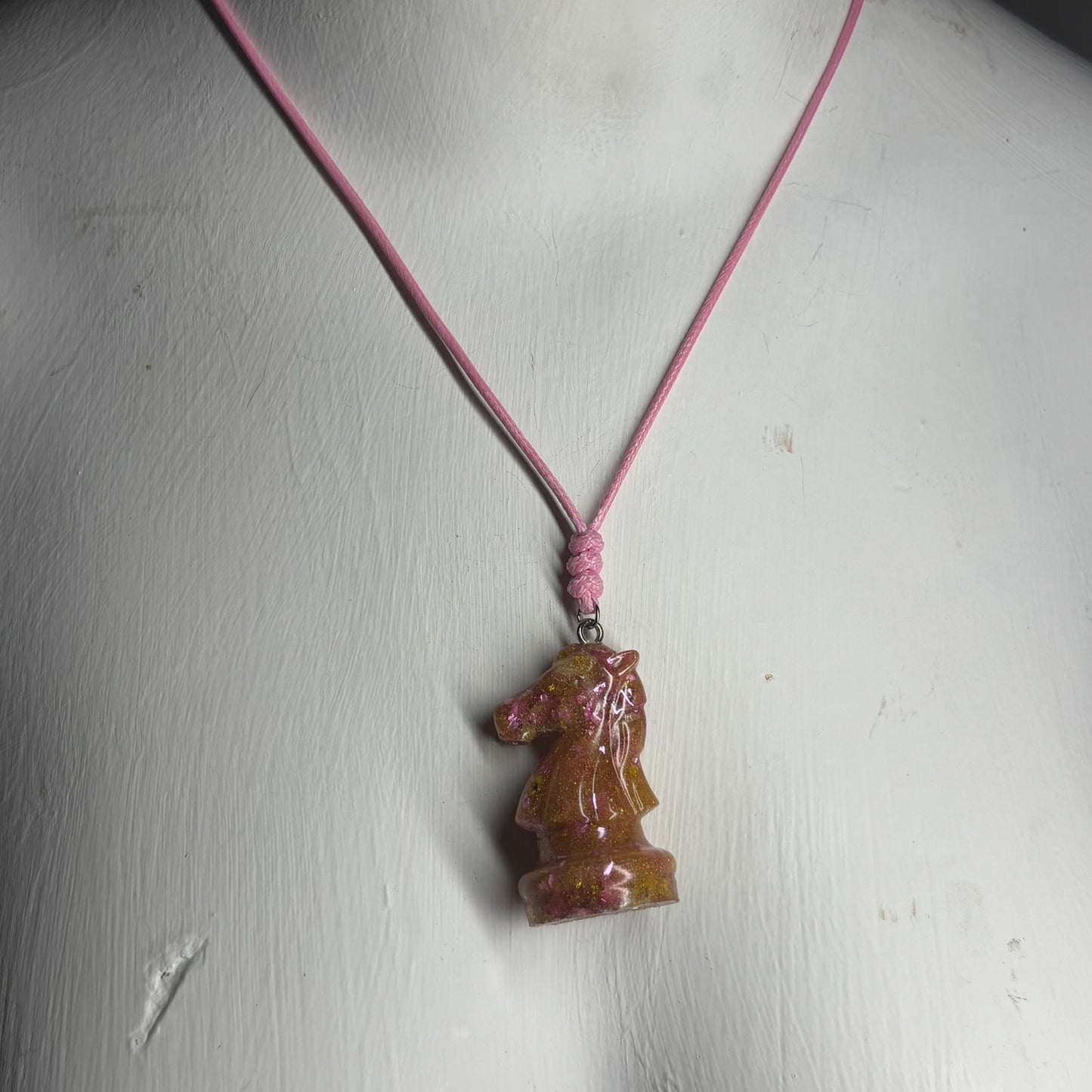 Royal Knight - Handmade Resin Chess Necklace