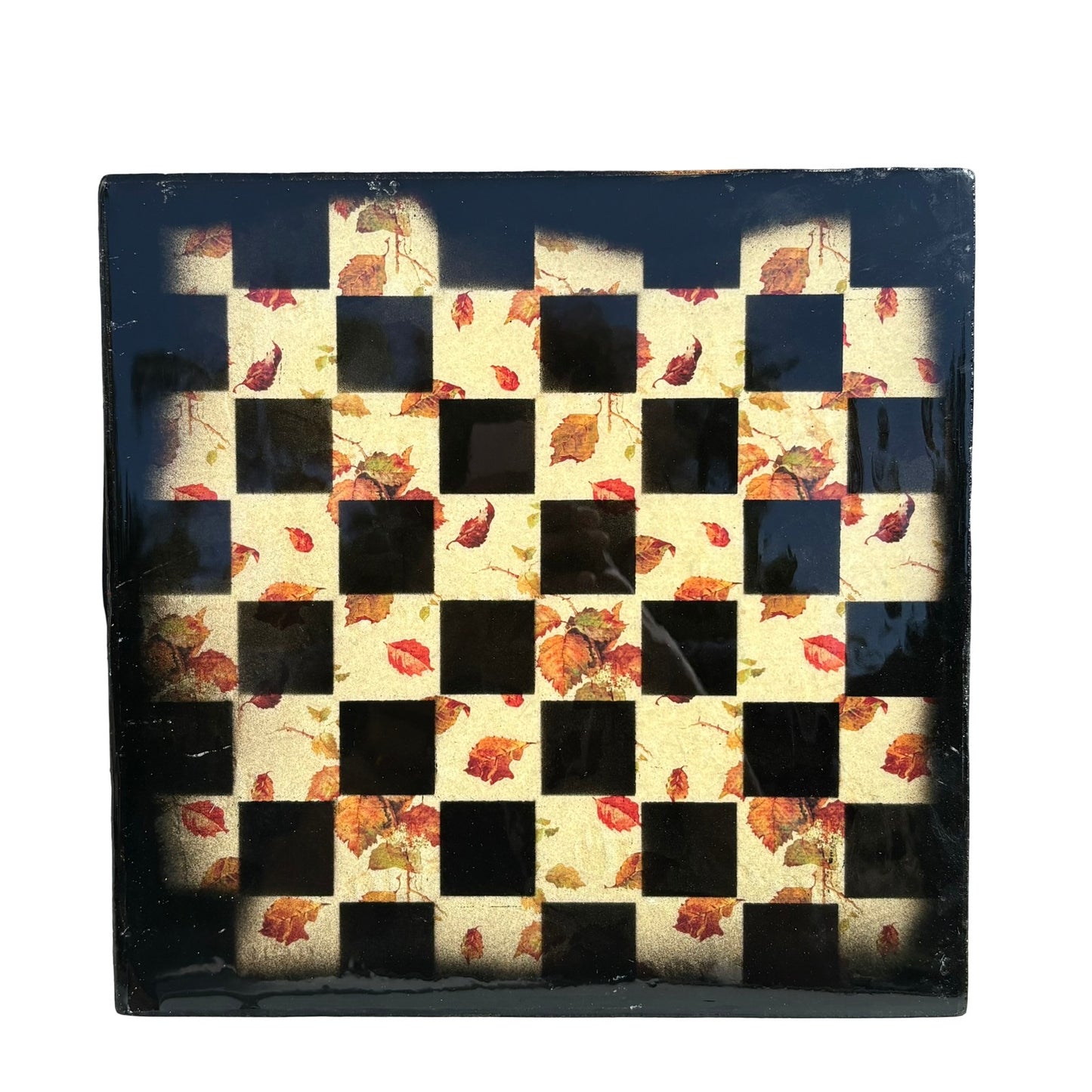 Autumn Leaves - Resin Coated Chess Board
