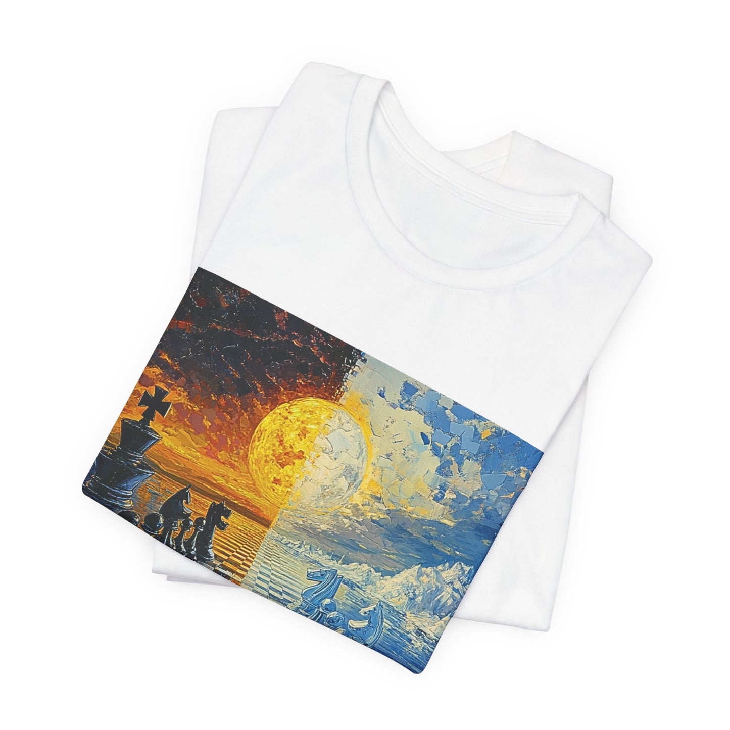 Ice & Fire - White Chess T Shirt