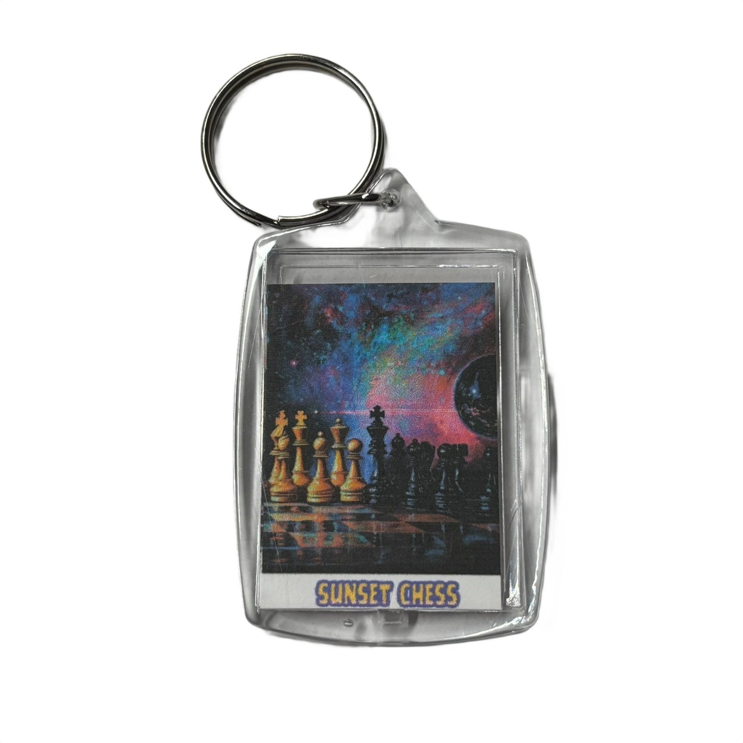 Space Encounter - Chess  Photo Keychain