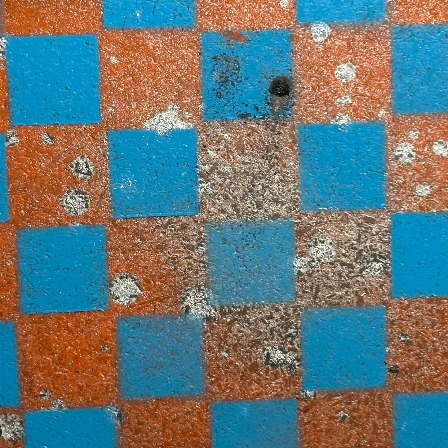 Blue Orange Splatter - Painted Double Sided Chess Board