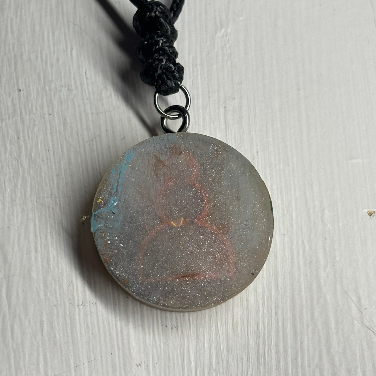 Rustic Orange Pawn - Handmade Resin Chess Necklace