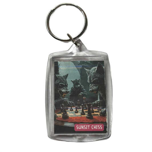 Evil Wolves - Chess  Photo Keychain