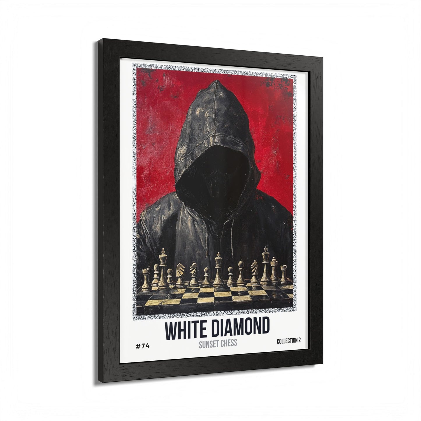 White Diamond - Collection 2 Card #74 - Sunset Card Poster Framed 12"x16"