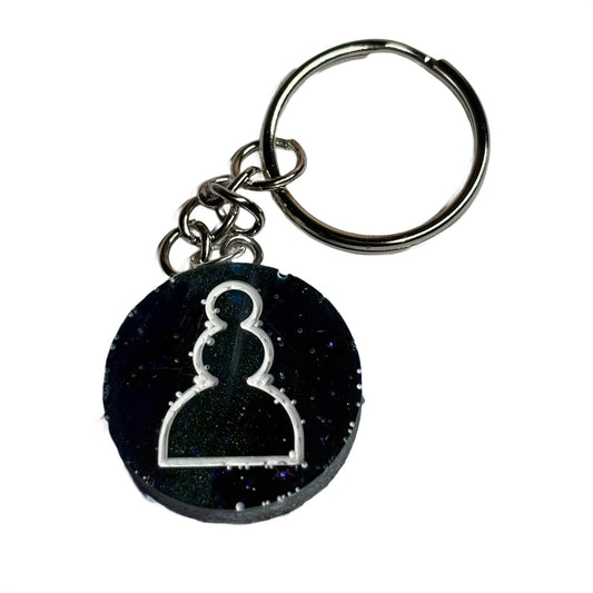 Midnight Pawn - Handmade Resin Keychain