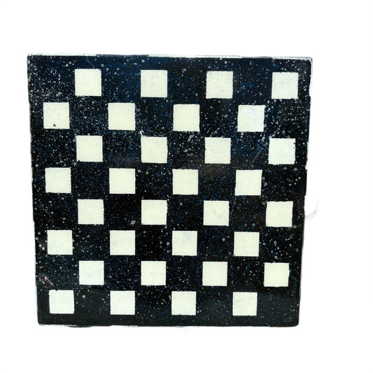 Bubble Deep Seas Black & Blue - Resin Coated Chess Board