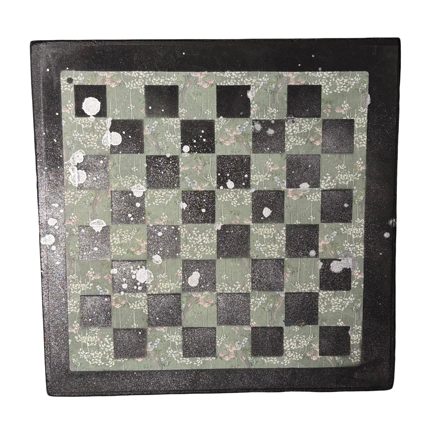 Vintage Green - Scrapbook Chess Board