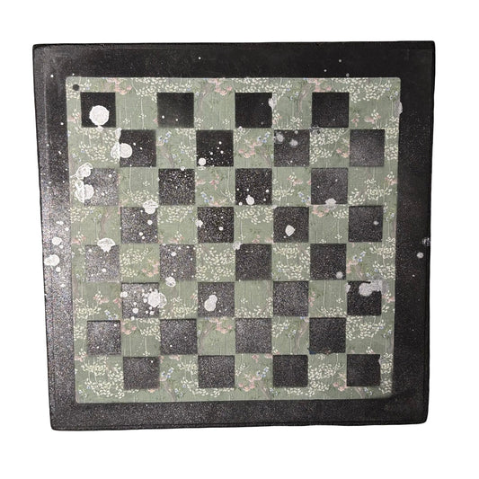 Vintage Green - Scrapbook Chess Board