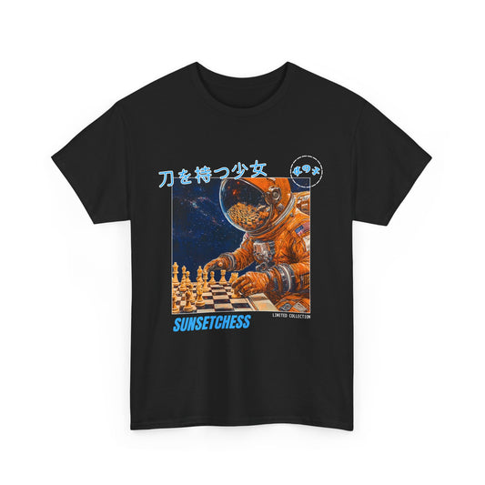 Orange Astronaut - Black Chess T Shirt