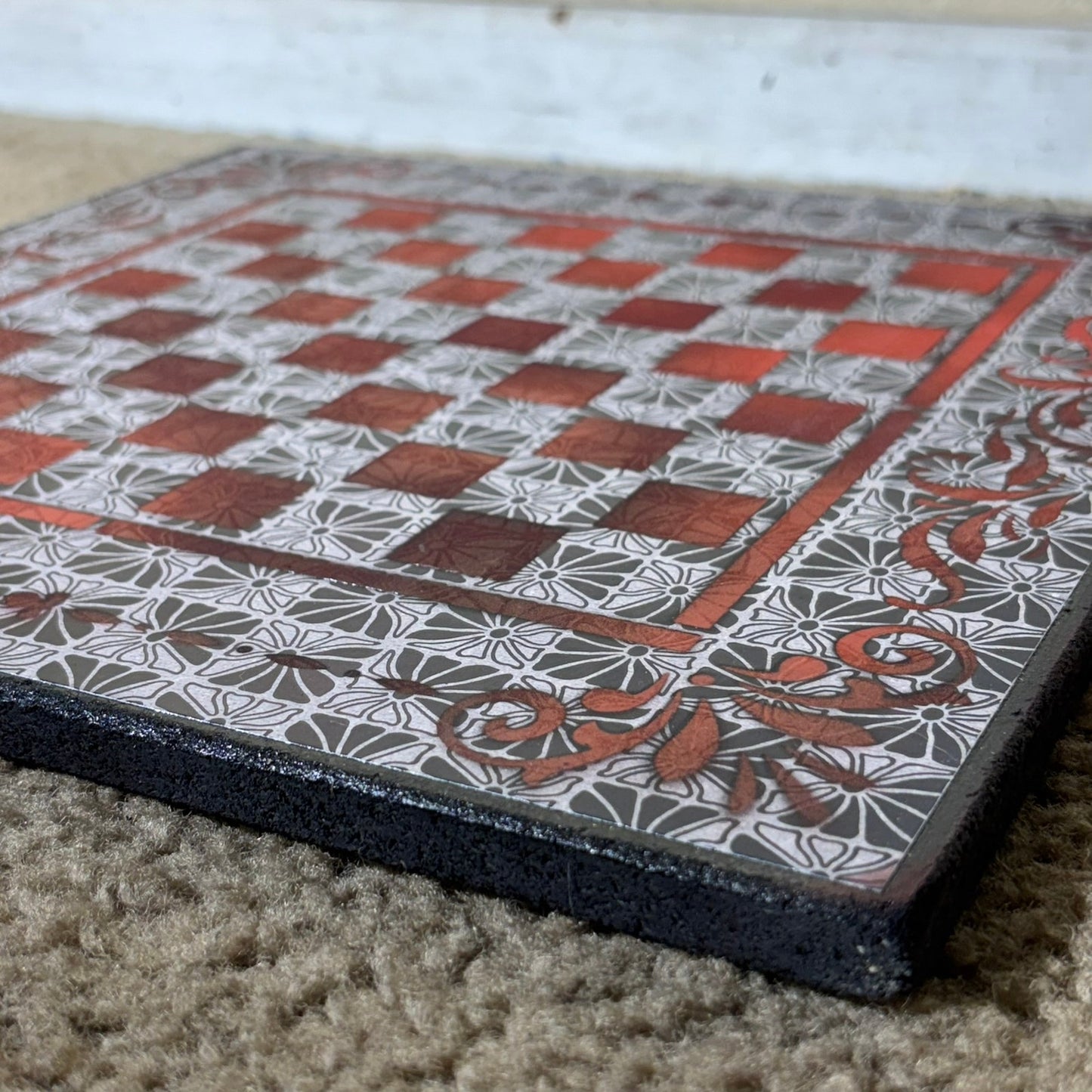 Vintage Red/Black And White - Scrapbook Chess Board
