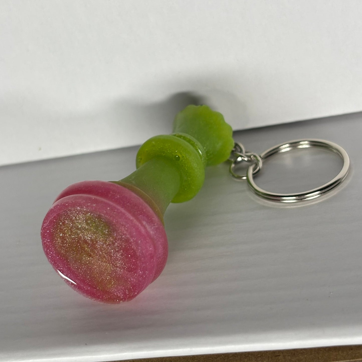 Pink Bottoms Handmade Resin Keychain - One of a Kind Design