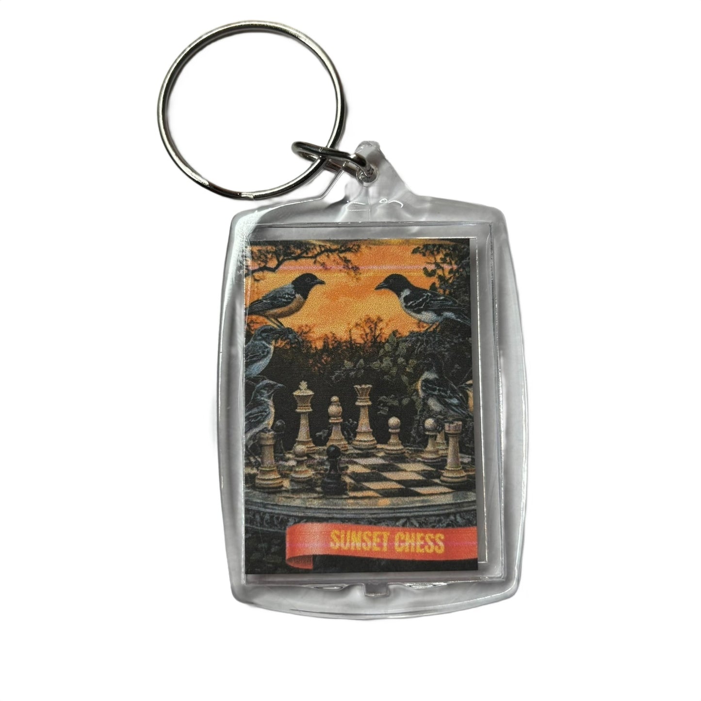 Mini Birds - Chess  Photo Keychain