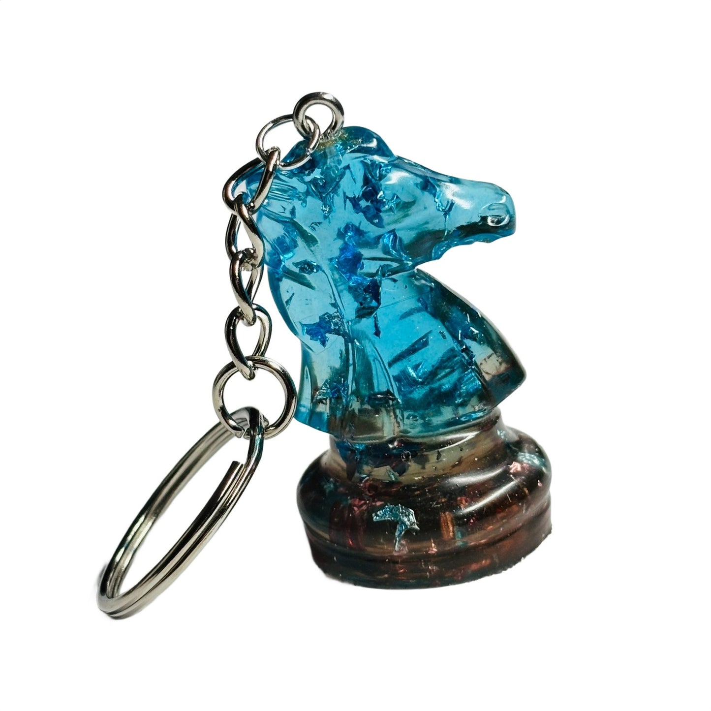 Blue Knight - Handmade Resin Keychain