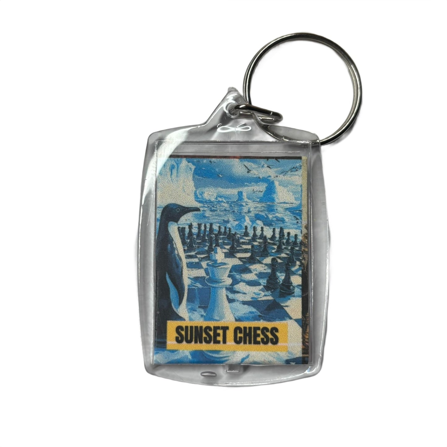 Penguins - Chess  Photo Keychain
