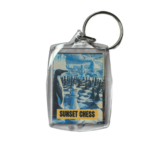 Penguins - Chess  Photo Keychain