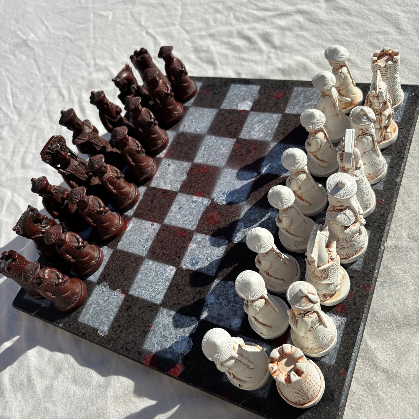 Chrome Black Space - Chinese Edition Chess Set