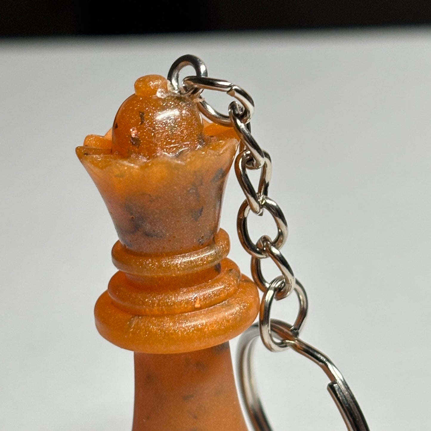 Orange Crystal Queen - Handmade Resin Keychain