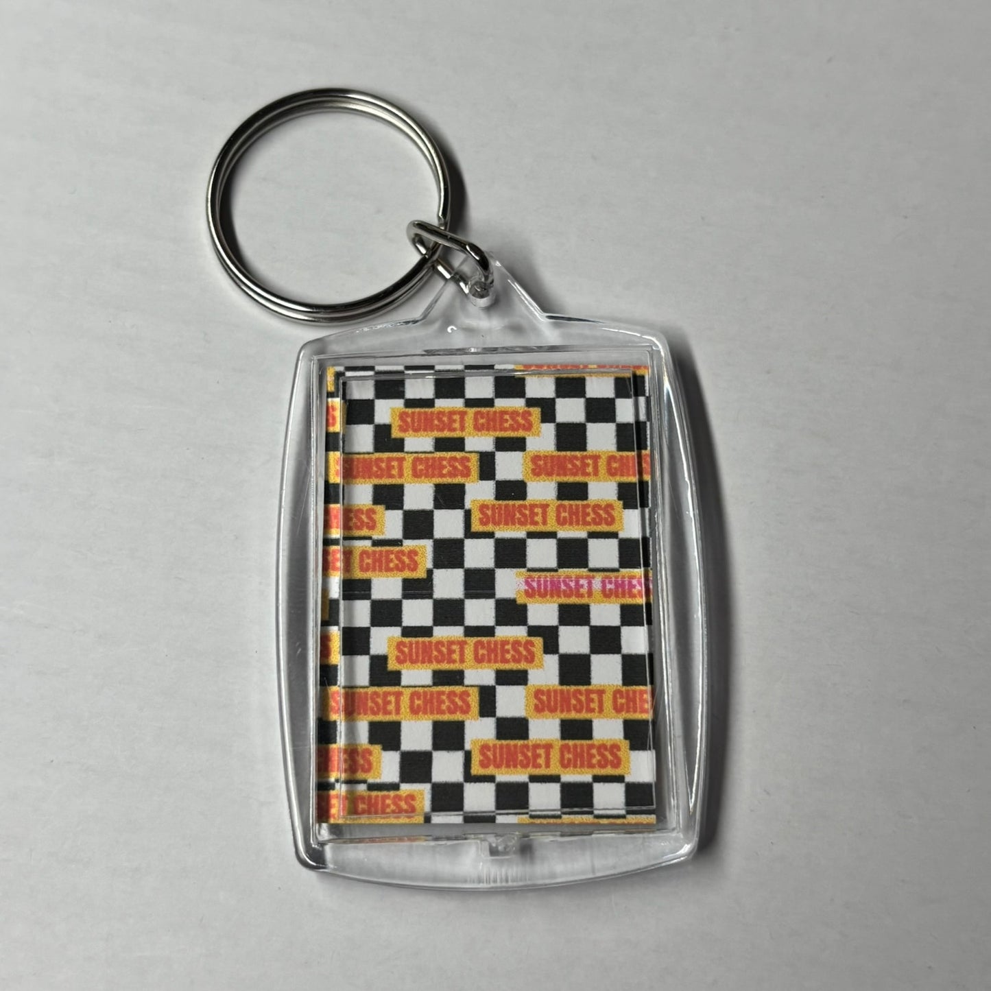 The Dead Play On Mars - Sunset Chess Photo Keychain
