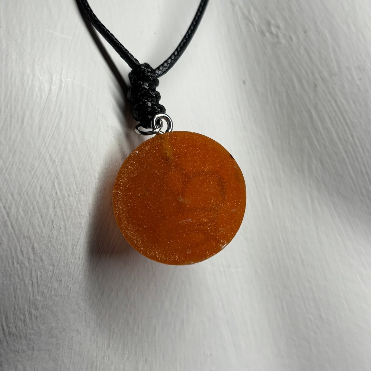 Volcanic Orange King - Handmade Resin Chess Necklace