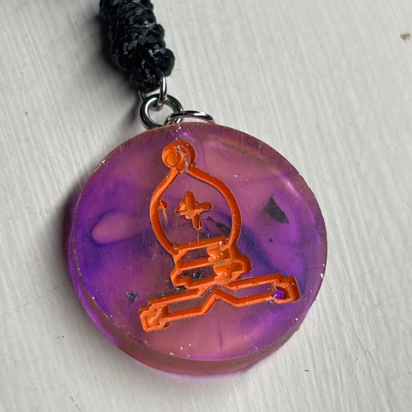 Lush Purple Bishop - Handmade Resin Chess Necklace
