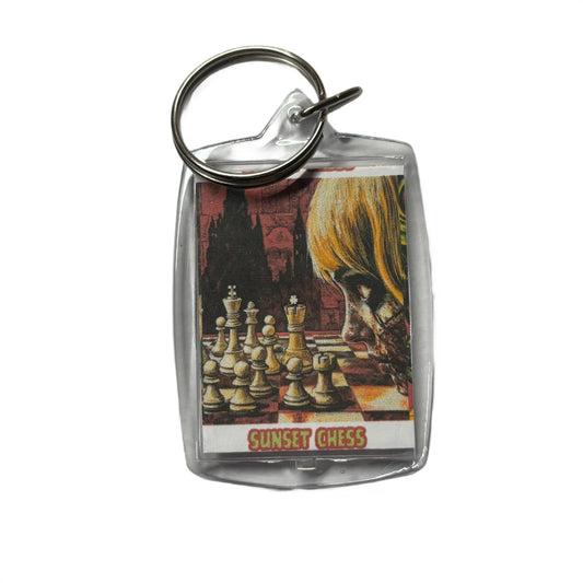 Zombie Face - Chess  Photo Keychain