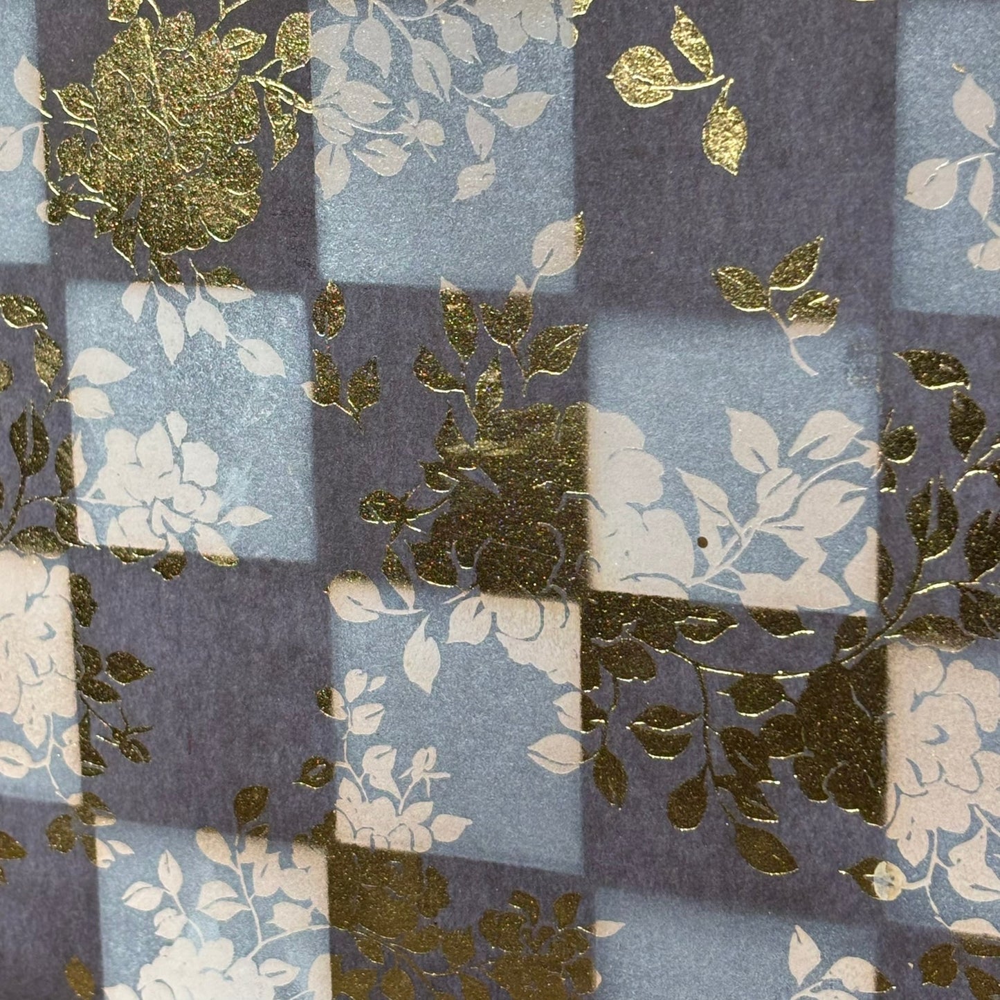 Vintage Golden Blue - Scrapbook Chess Board