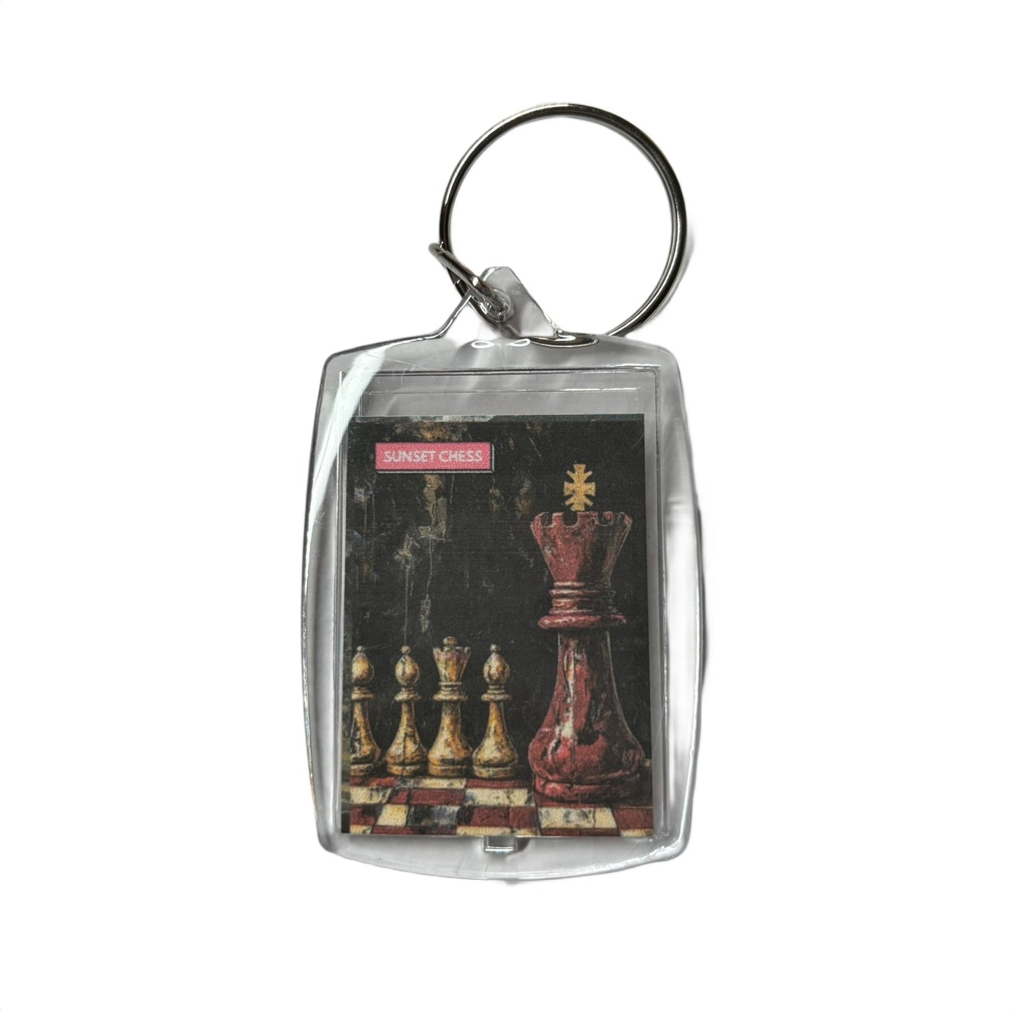 Blackboard - Chess  Photo Keychain
