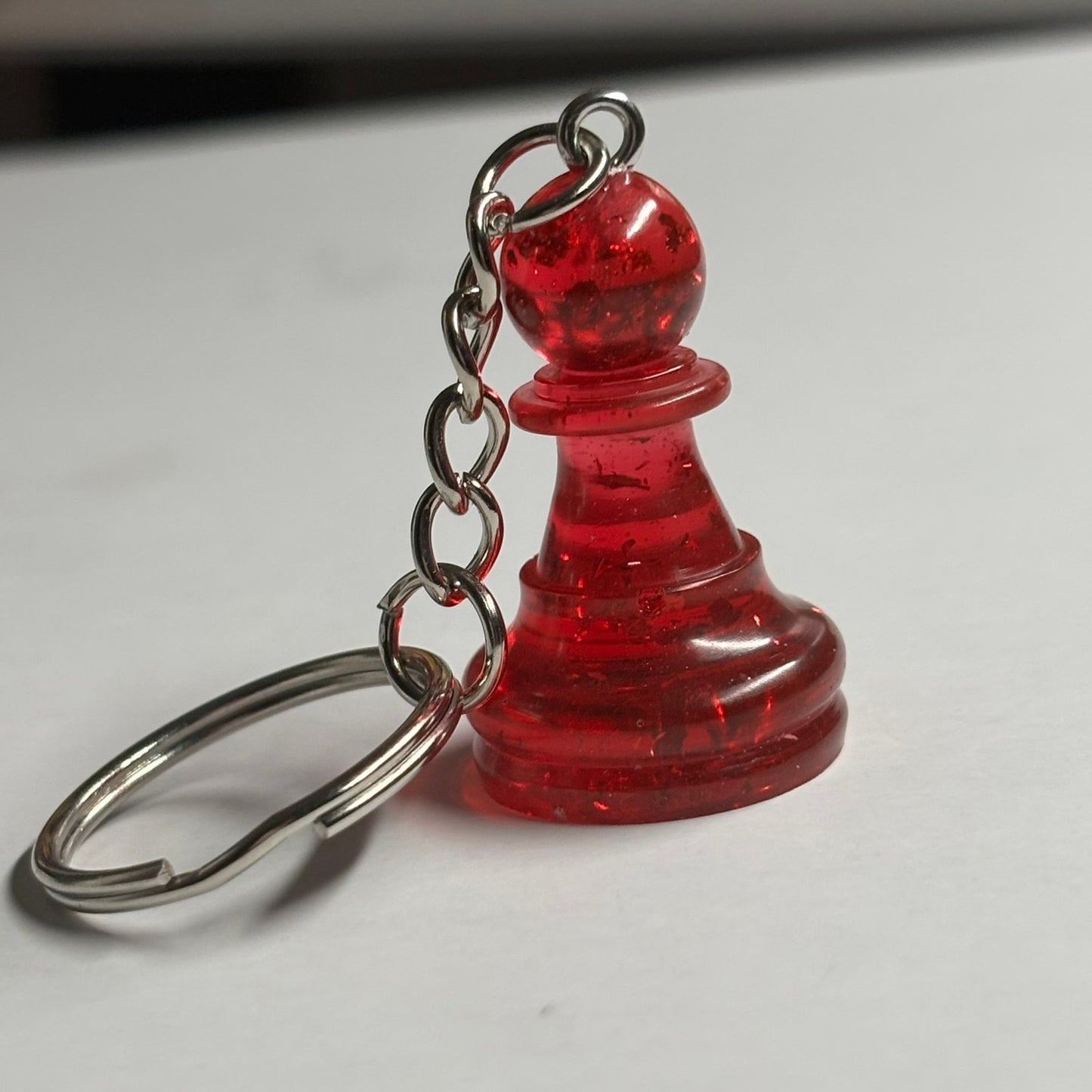 Cherry Red Pawn - Handmade Resin Keychain