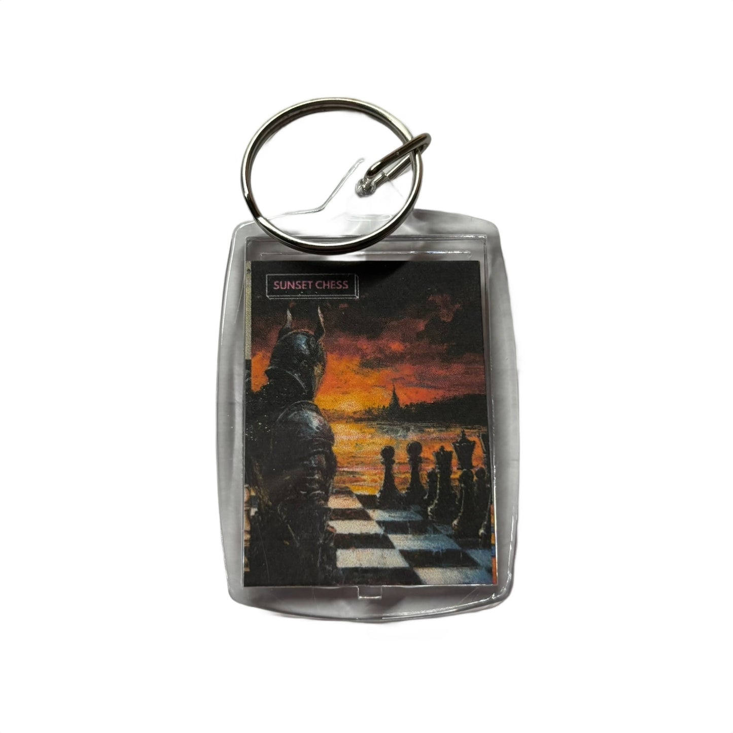 The Sunset - Chess  Photo Keychain