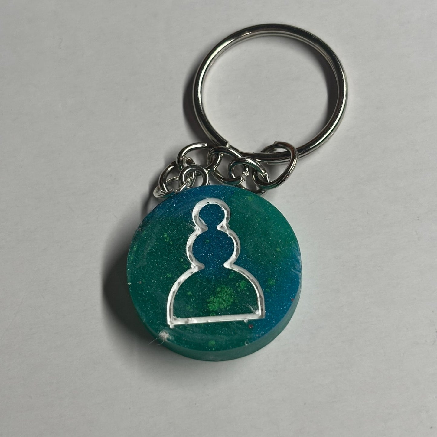 Cool Green Pawn - Handmade Resin Keychain